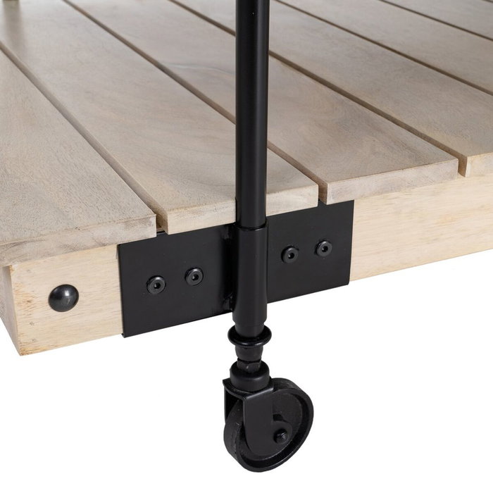 BigBuy Home Table Basse Noir Naturel 130 x 64 x 48 cm
