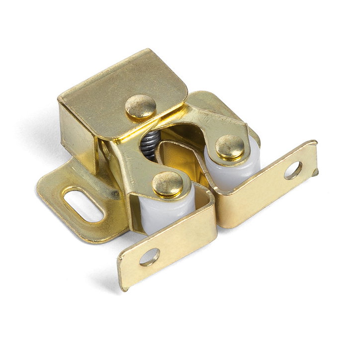 Herrajes ALK Golpete Duplo Doble Rodillo avec corps en laiton et 2 rouleaux en caoutchouc pour fixation de porte