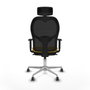 Piqueras y Crespo Chaise de Bureau avec Appui-tête Jorquera 1D086G2 Jaune