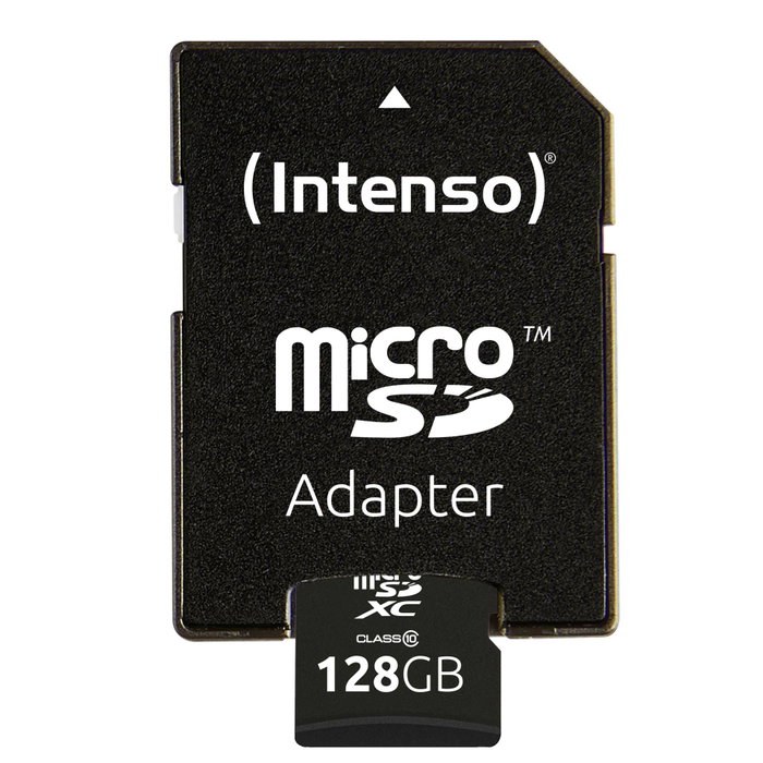 Intenso Carte mémoire MicroSDXC Classe 10 128 Go avec adaptateur SD