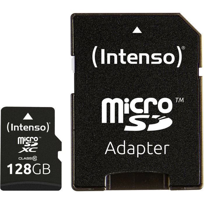 Intenso Carte mémoire MicroSDXC Classe 10 128 Go avec adaptateur SD