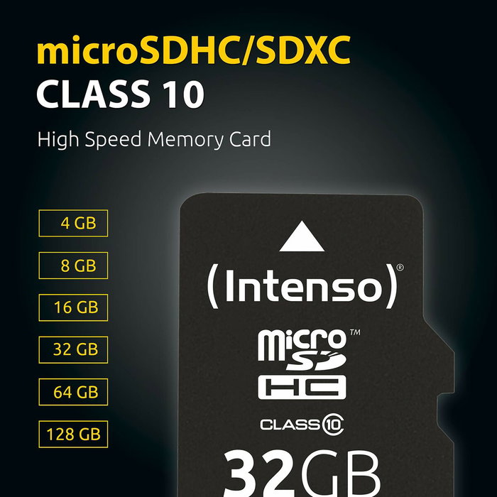 Carte Mémoire Micro SD avec Adaptateur INTENSO 3413491 128 GB Carte Mémoire Micro SD avec Adaptateur INTENSO 3413491 128 GB