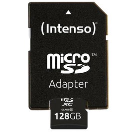 Intenso Carte Mémoire MicroSDXC 128 Go Classe 10 avec Adaptateur SD