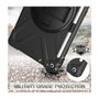 eSTUFF Coque Defender AUSTIN pour iPad 9,7 pouces (2017/2018) - Protection antichoc renforcée avec support rotatif 360°, housse sans vitre intégrée - Noir