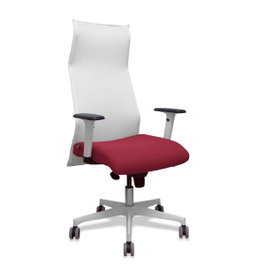 Piqueras y Crespo Chaise de Bureau Albacete Blanc et Bordeaux