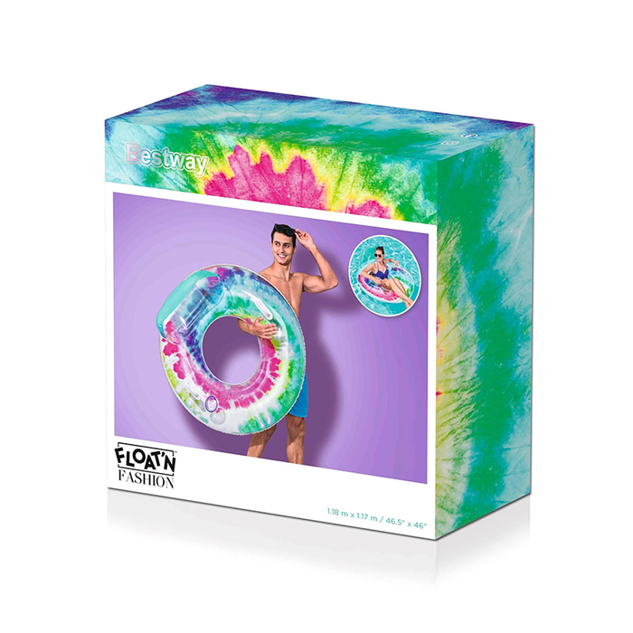 Bestway Colchoneta Hinchable Tie Dye avec Dossiers 118 cm Piscine Plage 43637 Bestway Colchoneta Hinchable Tie Dye avec Dossiers 118 cm Piscine Plage 43637