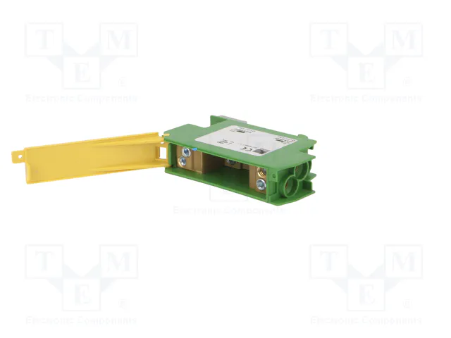 PAWBOL Bloc de séparation 100A 1kV pour rail DIN jaune-vert PAWBOL Bloc de séparation 100A 1kV pour rail DIN jaune-vert