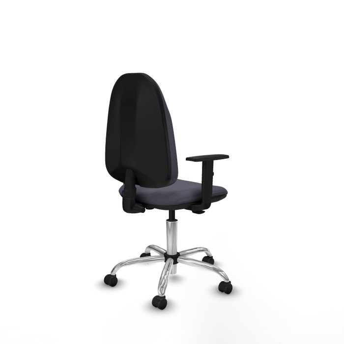PIQUERAS Y CRESPO Chaise de bureau Algarra, tissu gris foncé, base chromée