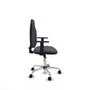 PIQUERAS Y CRESPO Chaise de bureau Algarra, tissu gris foncé, base chromée