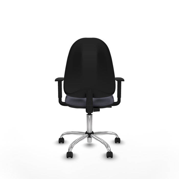 PIQUERAS Y CRESPO Chaise de bureau Algarra, tissu gris foncé, base chromée