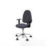 PIQUERAS Y CRESPO Chaise de bureau Algarra, tissu gris foncé, base chromée
