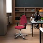 PIQUERAS Y CRESPO Chaise de bureau Algarra, tissu gris foncé, base chromée