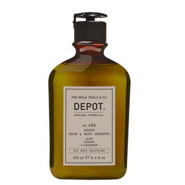 Depot 600 Body Solutions Gel Douche-Shampooing 2 en 1 Homme N°606 Menthe, Gingembre & Cardamome, Complexe Botanique, 250 ml