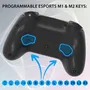 Subsonic Manette sans fil Switch 2/Switch avec LEDs programmables, boutons M1/M2, gyroscope, vibrations ajustables et autonomie 10h pour Nintendo Switch/2 - Noire