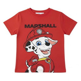 Paw Patrol - Camiseta corta en jersey single pour enfant de 3 ans - Modèles surtidos - Rouge