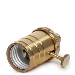 Portalamparas E27 SKD-L007 Style Rétro, Cuivre et Or avec Interrupteur