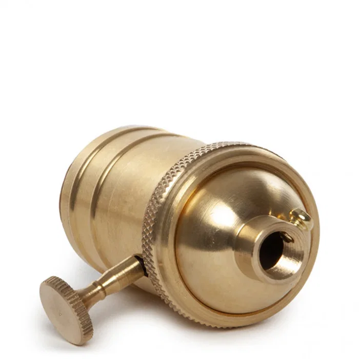 Portalamparas E27 SKD-L007 Style Rétro, Cuivre et Or avec Interrupteur