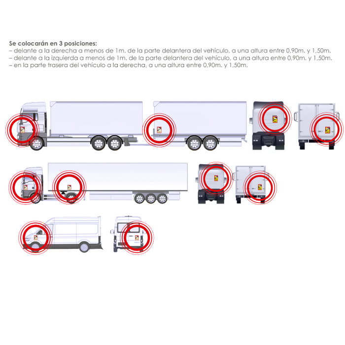 WOLFPACK LINEA PROFESIONAL Autocollant Angle Mort Camion 25x17 cm