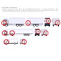 WOLFPACK LINEA PROFESIONAL Autocollant Angle Mort Camion 25x17 cm