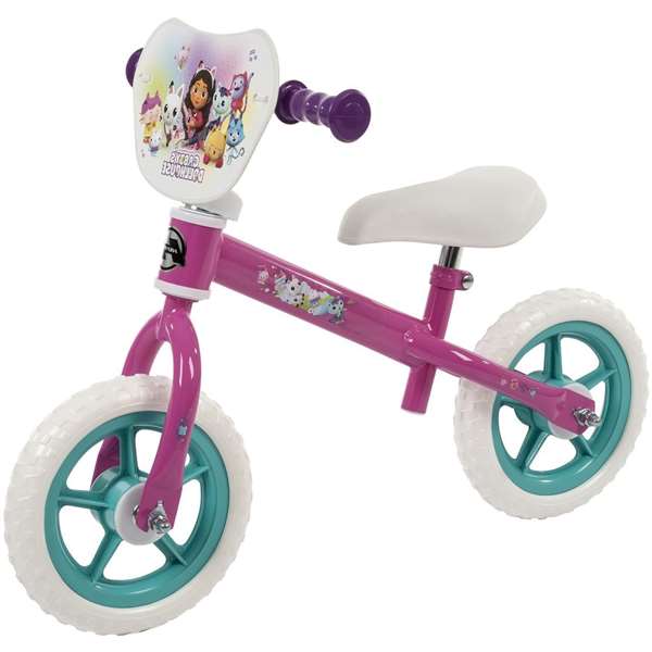 Toimsa Bicicleta sans pédales Gabby Dollhouse 10" - Vélo d'équilibre pour enfants à partir de 2 ans (Rosa)