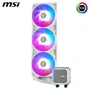 MSI MAG CORELIQUID A13 360 - Kit de watercooling 360 mm - 3 ventilateurs 120 x 120 x 25 mm - Rétroéclairage ARGB indirect - Blanc