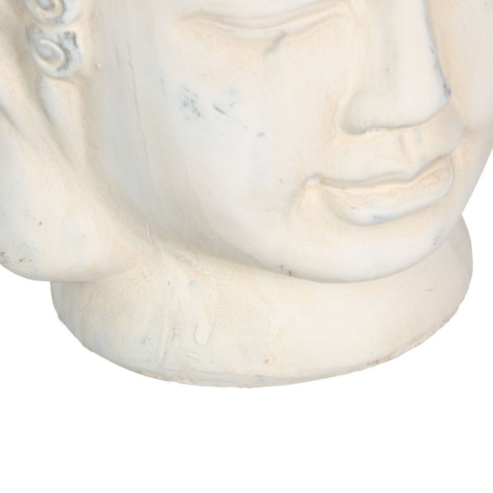 BigBuy Garden Cache-pot Crème Terre cuite Buda Oriental 14 x 14 x 15,5 cm