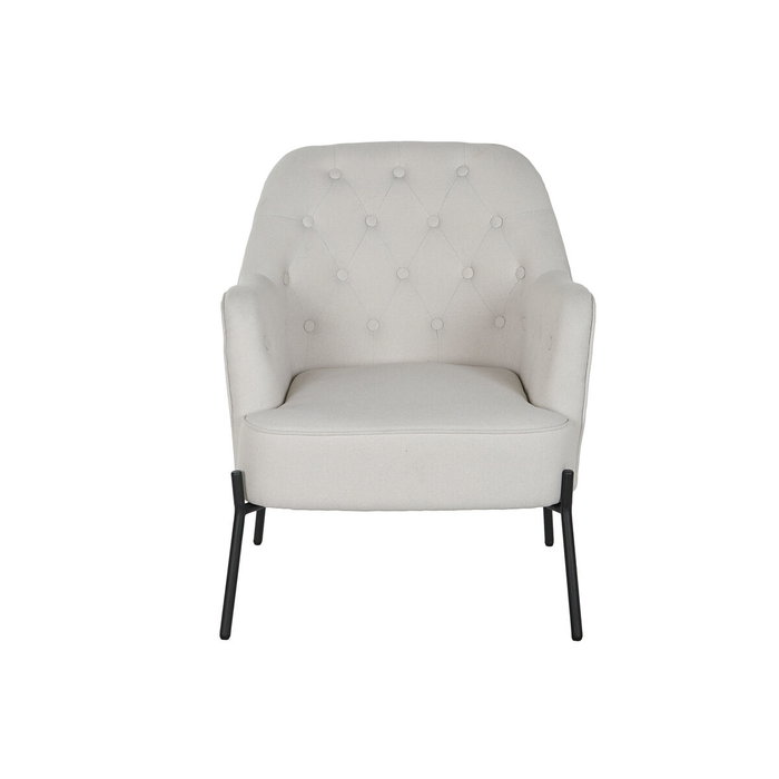 Fauteuil DKD Home Decor Noir Beige Métal 65 x 73 x 79,5 cm Fauteuil DKD Home Decor Noir Beige Métal 65 x 73 x 79,5 cm