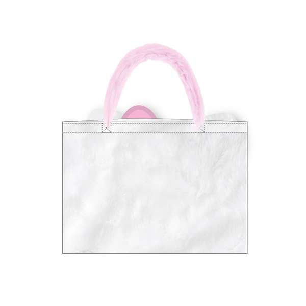 Cerdá Sac Shopping Peluche Hello Kitty Blanc avec Poignées - Dimensions 30 x 37 x 8 cm, à partir de 3 ans