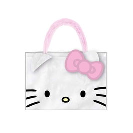 Cerdá Sac Shopping Peluche Hello Kitty Blanc avec Poignées - Dimensions 30 x 37 x 8 cm, à partir de 3 ans