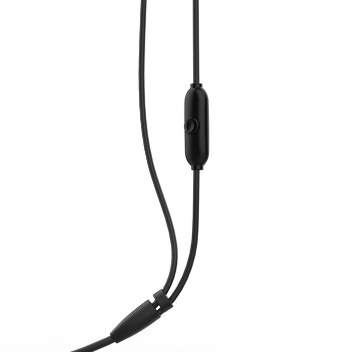 Muvit E57 Casque Écologique avec Micro et Filaire 3.5mm - Noir - Certification FSC