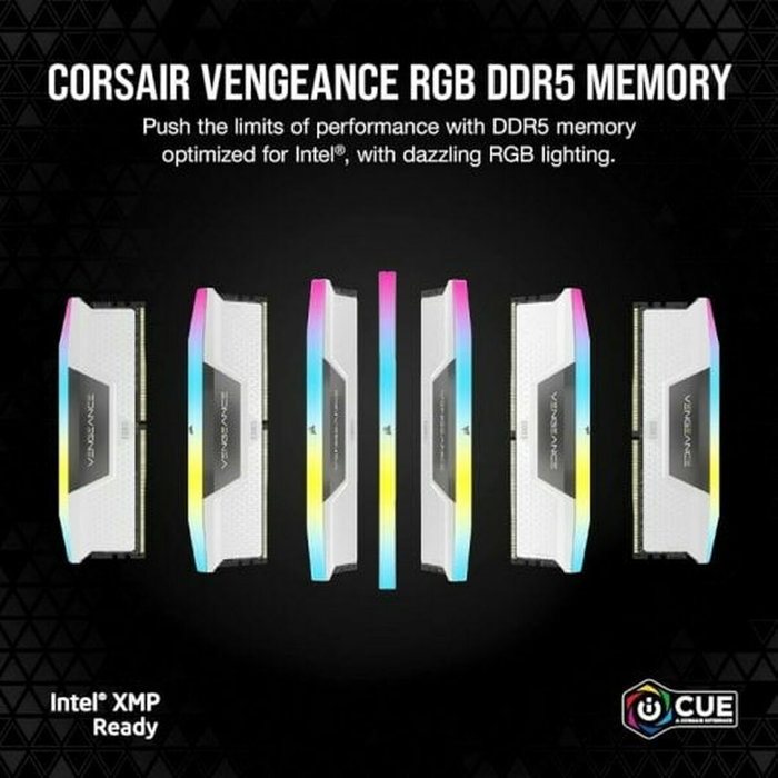 Corsair Vengeance RGB DDR5 32 Go (2 x 16 Go) 6000 MHz Blanc