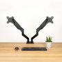 Tooq DB1434TNR-B Support de Table pour Moniteur Double Bras 13-34 Pouces VESA 75x75/100x100 Noir