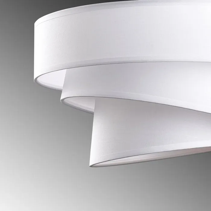 D By M.Red Suspension lustre blanc avec abat-jour en tissu