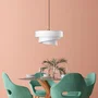 D By M.Red Suspension lustre blanc avec abat-jour en tissu