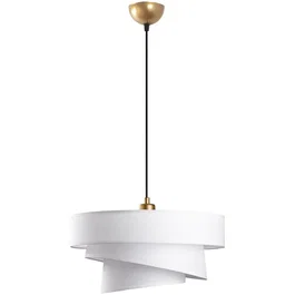 D By M.Red Suspension lustre blanc avec abat-jour en tissu