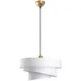 D By M.Red Suspension lustre blanc avec abat-jour en tissu