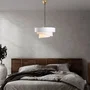 D By M.Red Suspension lustre blanc avec abat-jour en tissu