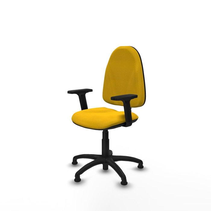 PIQUERAS Y CRESPO Chaise de bureau Algarra, tissu jaune, accoudoirs 2D PIQUERAS Y CRESPO Chaise de bureau Algarra, tissu jaune, accoudoirs 2D