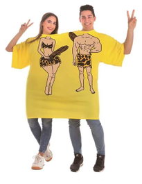 Creaciones Llopis Déguisement Adulte T-shirt Double Troglodyte Jaune Taille L