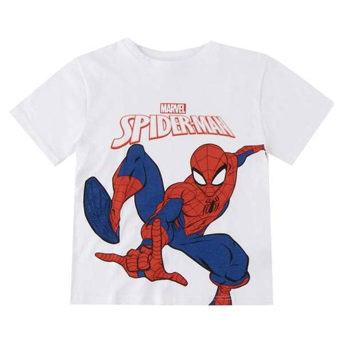 T shirt à manches courtes Enfant Spider-Man Blanc T shirt à manches courtes Enfant Spider-Man Blanc