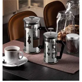 Bialetti PREZIOSA Cafetière à Piston 1 litre en Acier et Verre Borosilicate, Prépare 8 Tasses Espresso ou 4 Tasses Lungo, Lavable au Lave-vaisselle