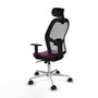 Piqueras y Crespo Chaise de Bureau avec Appui-tête 1D086N2 Violet