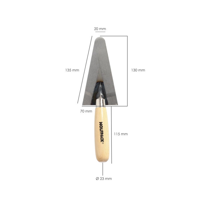 WOLFPACK LINEA PROFESIONAL Truelle Maurer manche bois 342 /130 mm