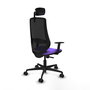 Piqueras y Crespo Chaise de Bureau Mardos Lila et Noir