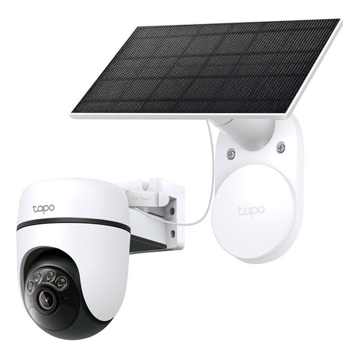 TP-Link Tapo TC90 Kit Caméra de Sécurité Extérieure avec Panneau Solaire