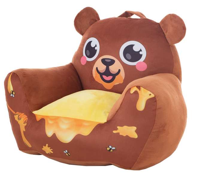 Creaciones Llopis Fauteuil ours en peluche miel - 52x48x51 cm - Polyester - Pour enfants dès 3 ans - Montage non nécessaire Creaciones Llopis Fauteuil ours en peluche miel - 52x48x51 cm - Polyester - Pour enfants dès 3 ans - Montage non nécessaire
