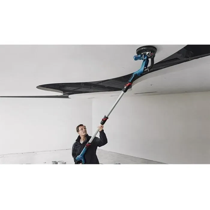 Bosch Professional Ponceuse plaquiste GTR 55-225 (06017D4000) pour plafonds et murs, tête souple, mode ventouse, poignée ergonomique, sans fil