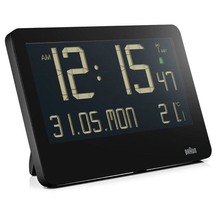 Braun BC 14 horloge murale numérique noire