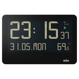 Braun BC 14 horloge murale numérique noire