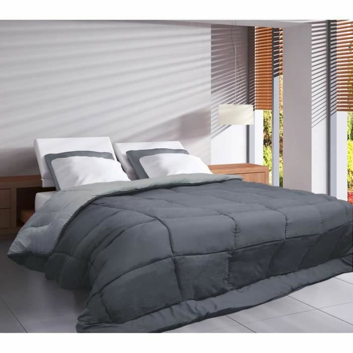 Toison D'Or Couette CALGARY Gris et Argent 140 x 200 cm